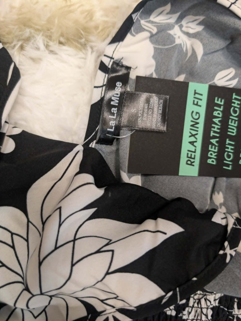 Floral Wide Leg Jumpsuit Black & White | La La Muse | NWT - Picture 4 of 5